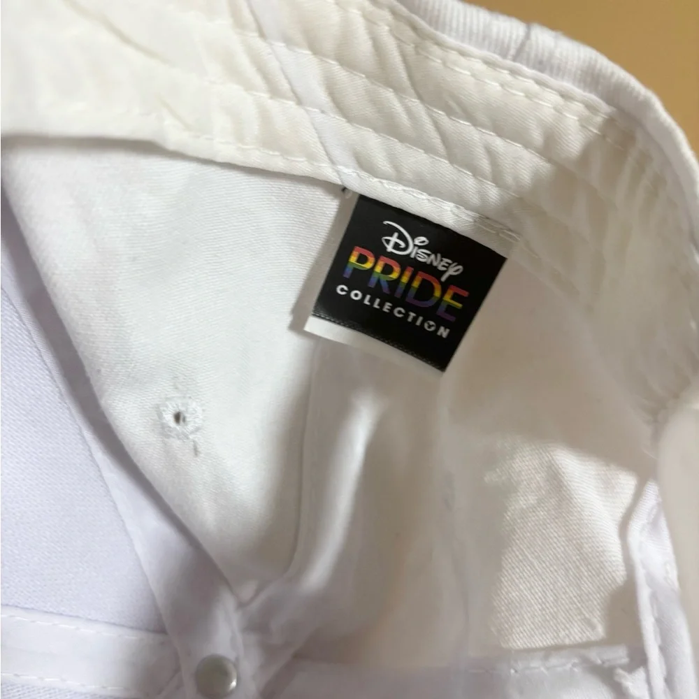 Disney White Cap with Rainbow Mickey Mouse Logo